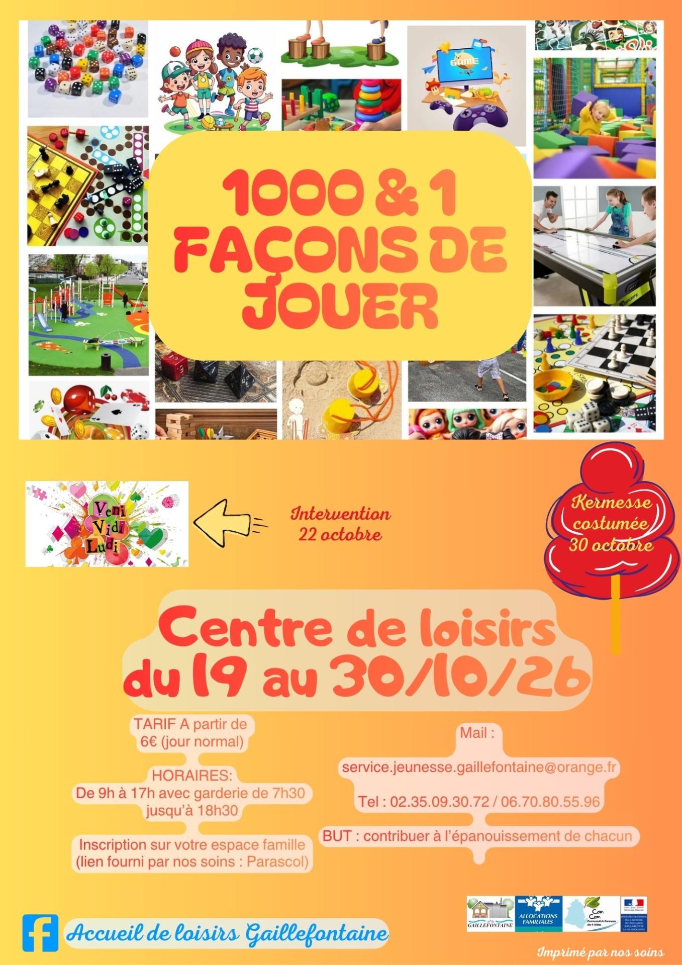 1000 & 1 façons de jouer Octobre 2026