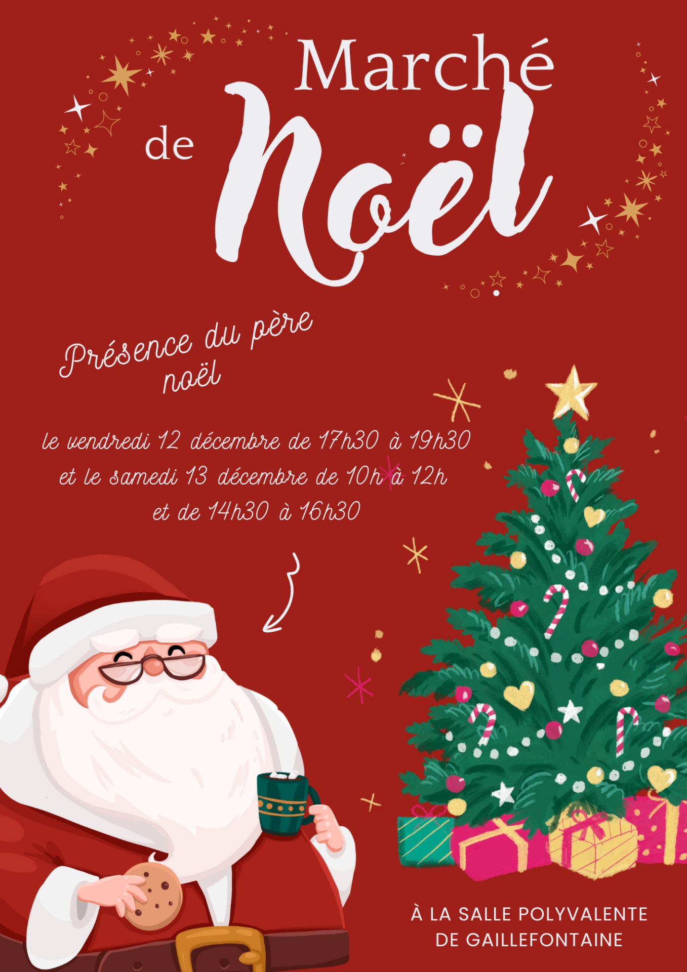 Affiche presence du pere noel