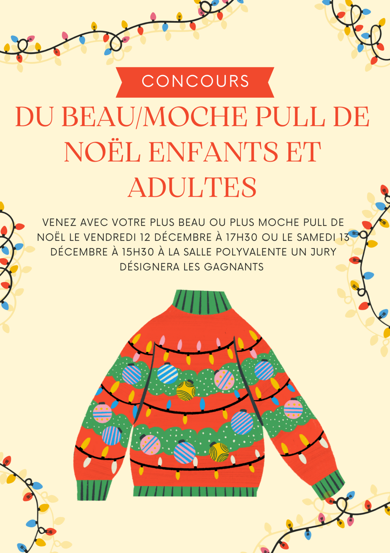 Concours pull de noel