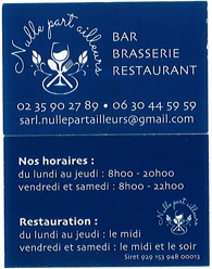 Nulle part ailleurs bar brasserie restaurant