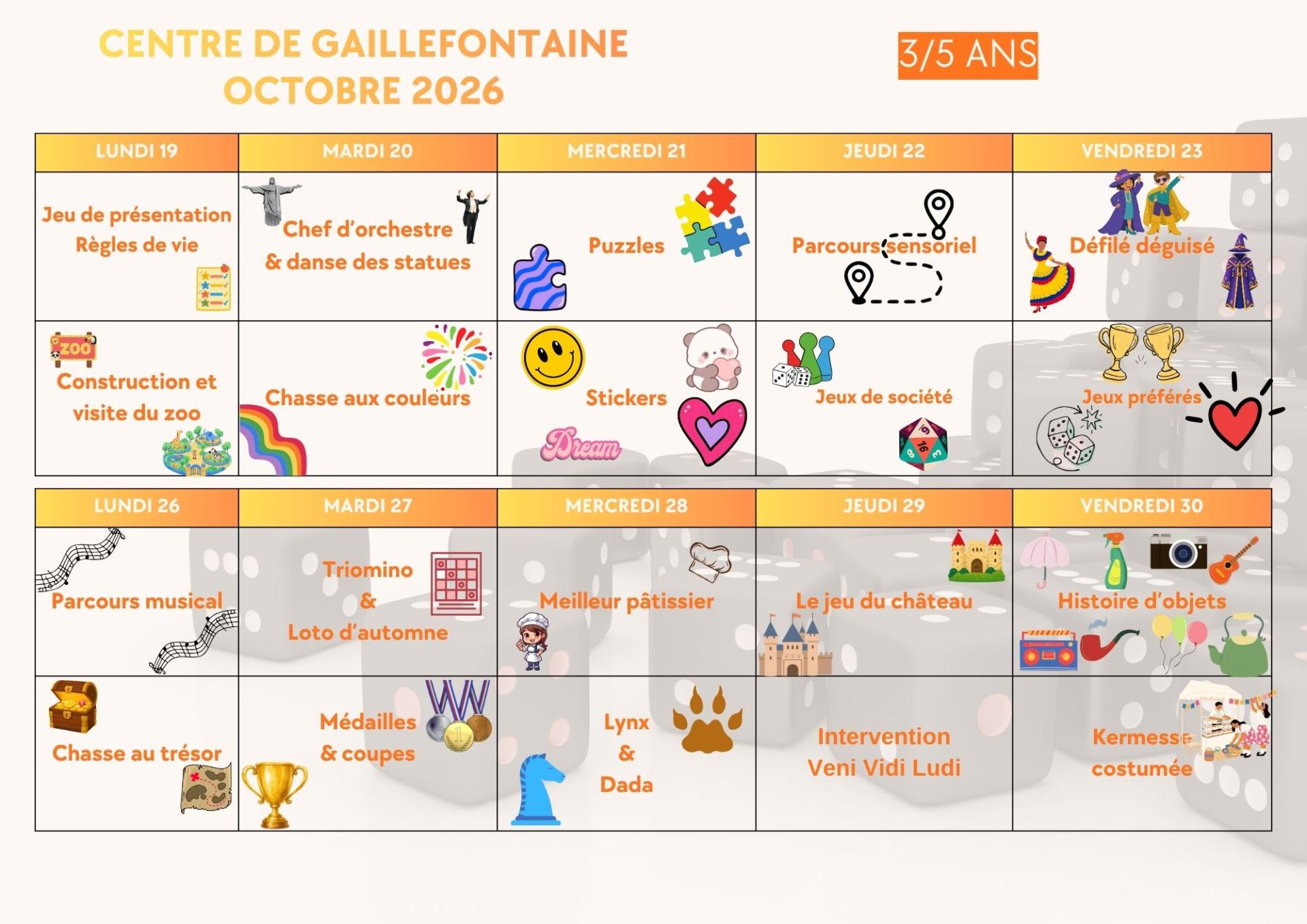 Planning détaillé 3- 5 ans Oct26